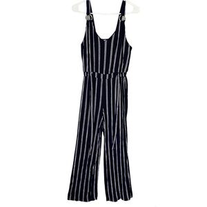 SHORELINE Jumpsuit Sleeveless Lightweight Stripes Navy/White Women Size M